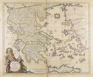 Most Accurate Map of the Entire Archipelago and Greece in Which All the Subordinate Islands Are Shown